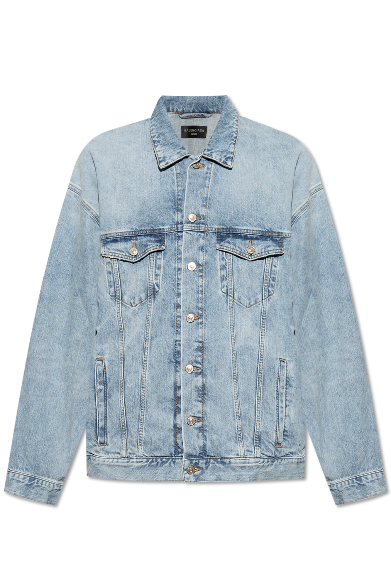 Balenciaga Denim jacket with vintage effect | Men's Clothing